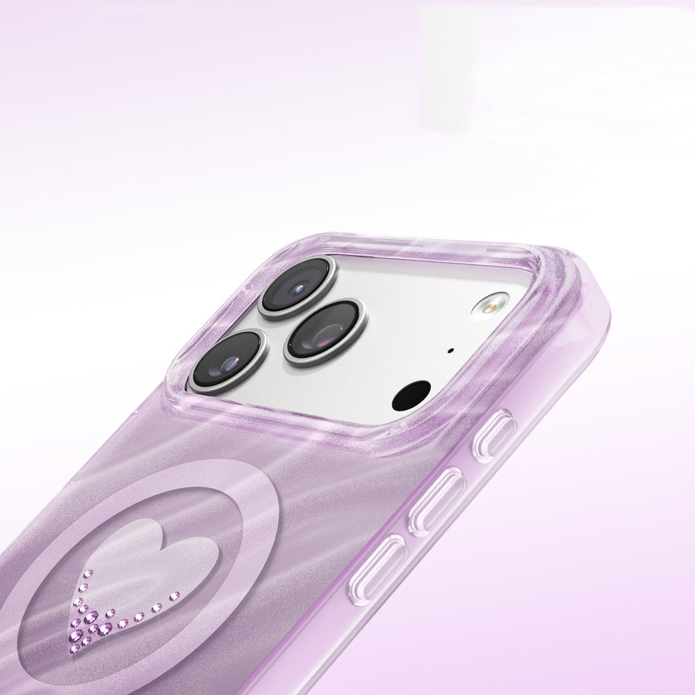 __vg|Mor|3|8680436945650-04|Apple iPhone 17 Pro Max Kılıf MagSafe Şarj Özellikli Orjinal Swarovski Taşlı Gordonix Paris Rovix Sert PC Kapak