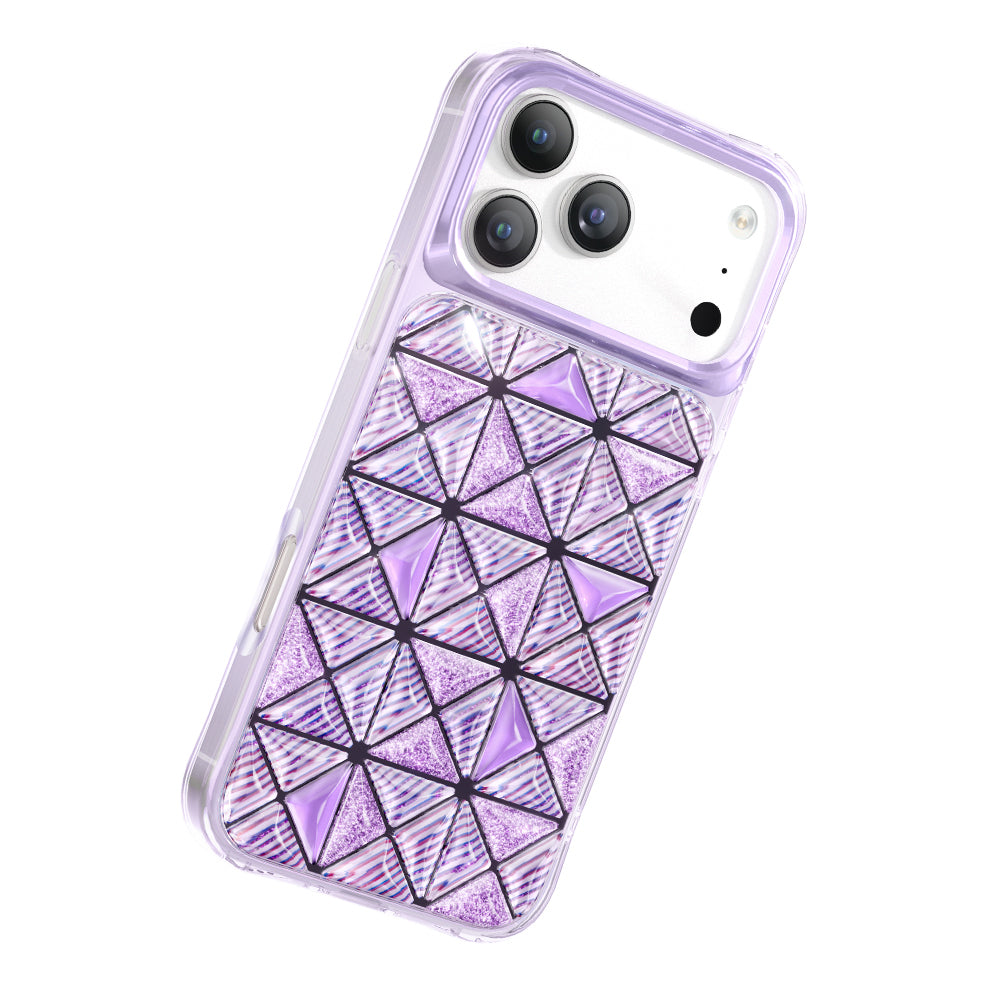 __vg|Mor|3|8680436946022-04|Apple iPhone 17 Pro Max Kılıf 3D Buz Blok Desenli Gordonix Paris Kairo TPU Kapak