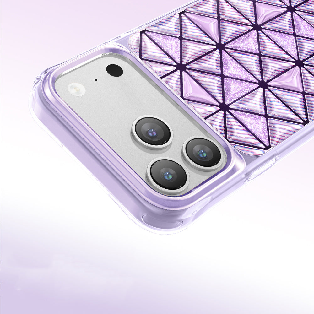 __vg|Mor|8|8680436946022-09|Apple iPhone 17 Pro Max Kılıf 3D Buz Blok Desenli Gordonix Paris Kairo TPU Kapak