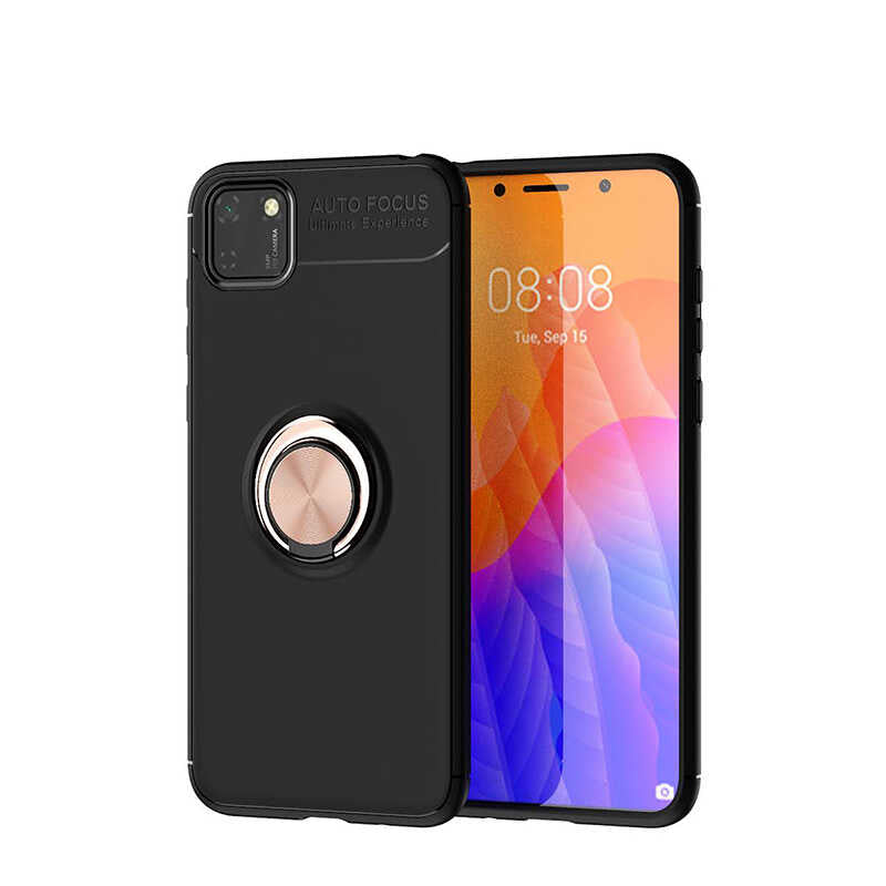 __vg|Siyah-Rose Gold|0|8682314023566-01|Huawei Y5P Kılıf Gordonix Ravel Silikon Kapak