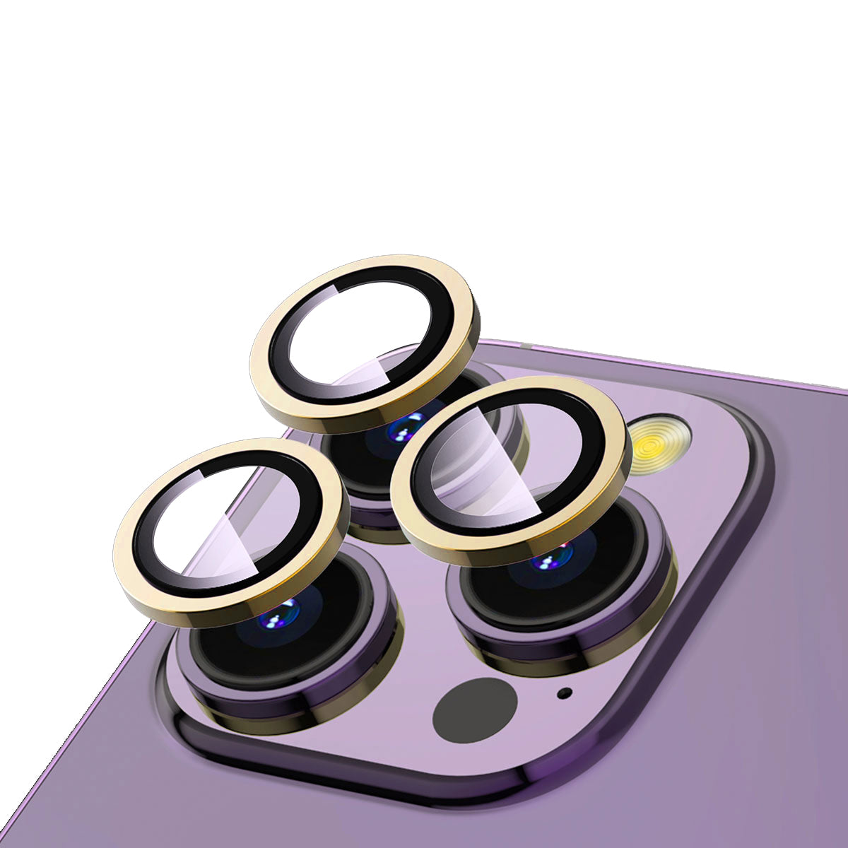 __vg|Gold|0|8682314146388-01|Apple iPhone 14 Pro Max Gordonix CL-12 Premium Safir Parmak İzi Bırakmayan Anti-Reflective Kamera Lens Koruyucu