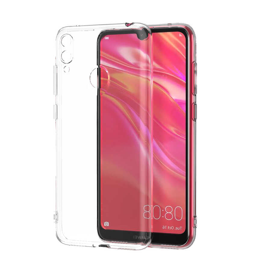 __vg|Renksiz|0|8682314166744-01|Huawei Y7 Prime 2019 Kılıf Gordonix Kamera Korumalı Süper Silikon Kapak
