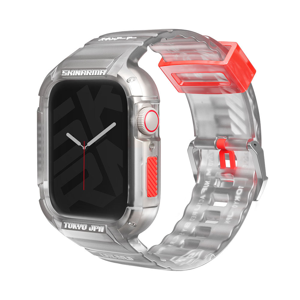 __vg|Renksiz|0|8886461243420-01|Apple Watch 44mm SkinArma Saido Sert PC Kasa Koruyuculu Silikon Kordon