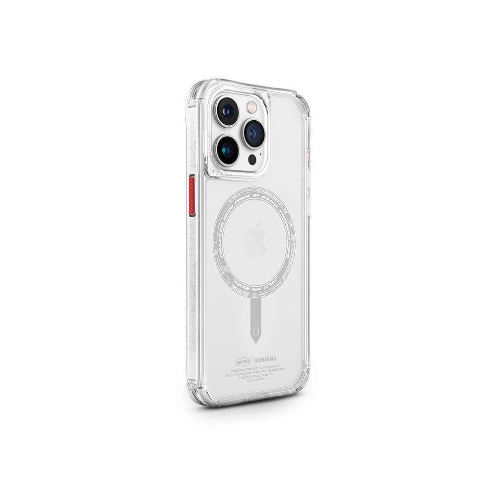 __vg|Renksiz|0|8886461244465-01|Apple iPhone 15 Pro Max Kılıf SkinArma Şeffaf Airbag Tasarımlı MagSafe Şarj Özellikli Saido Kapak