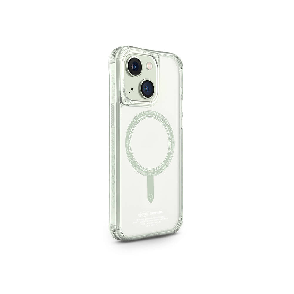 __vg|Açık Yeşil|0|8886461245172-01|Apple iPhone 15 Kılıf SkinArma Şeffaf Airbag Tasarımlı MagSafe Şarj Özellikli Saido Kapak
