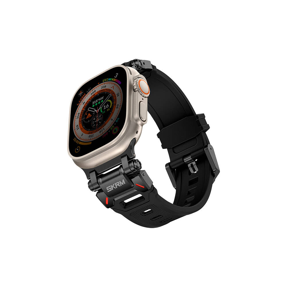 __vg|Siyah|0|8886461245592-01|Apple Watch 44mm SkinArma Titon Serisi Hava Alabilen Delikli Silikon Kordon