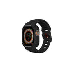 __vg|Siyah|0|8886461246568-01|Apple Watch Ultra 49mm Skinarma Mecha 2in1 TPU Kasa Koruyucu + Silikon Kordon