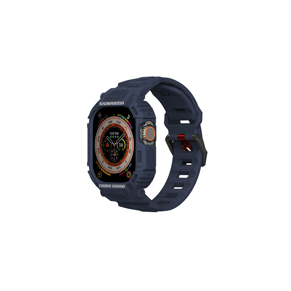__vg|Lacivert|0|8886461246575-01|Apple Watch Ultra 49mm Skinarma Mecha 2in1 TPU Kasa Koruyucu + Silikon Kordon