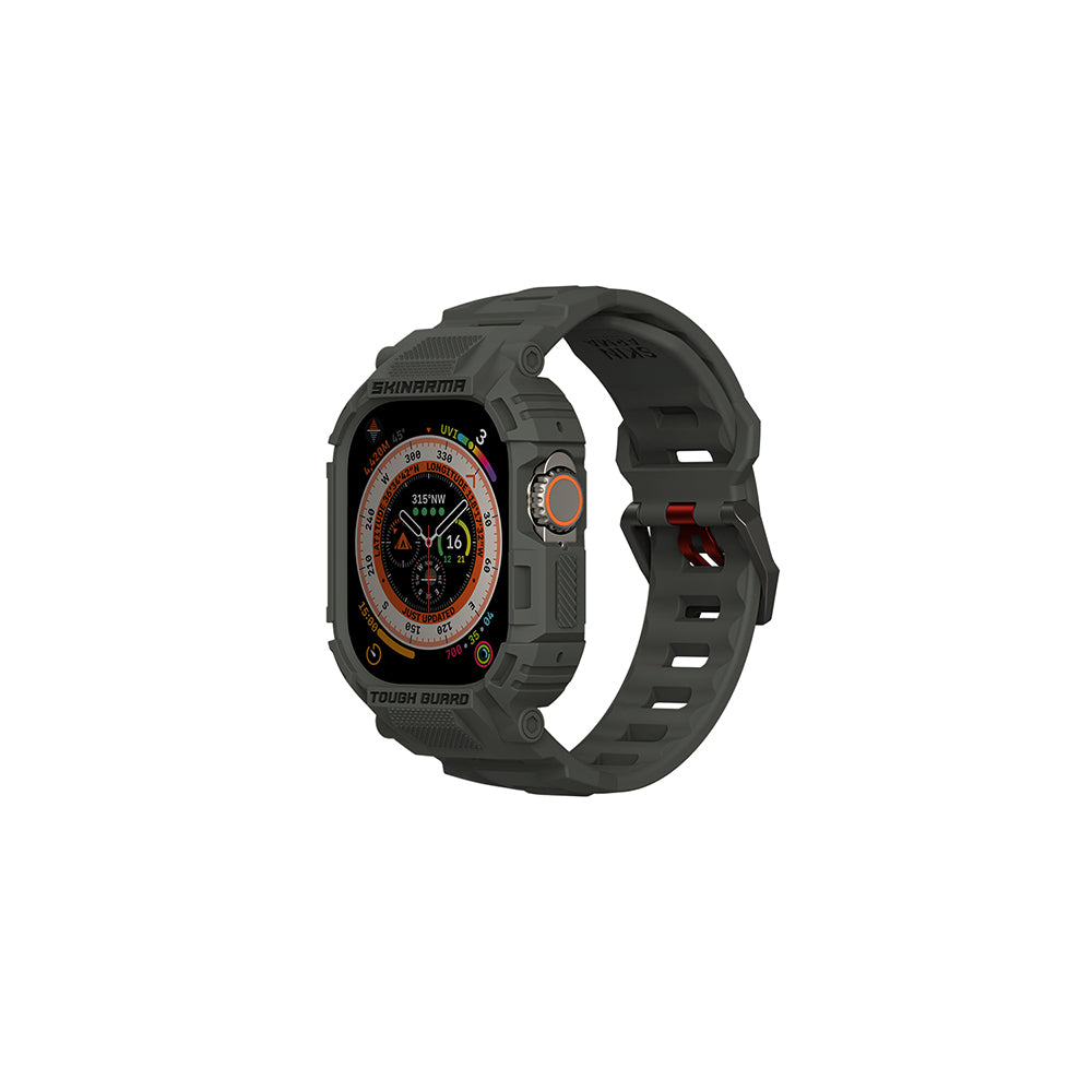 __vg|Yeşil|0|8886461246582-01|Apple Watch Ultra 49mm Skinarma Mecha 2in1 TPU Kasa Koruyucu + Silikon Kordon