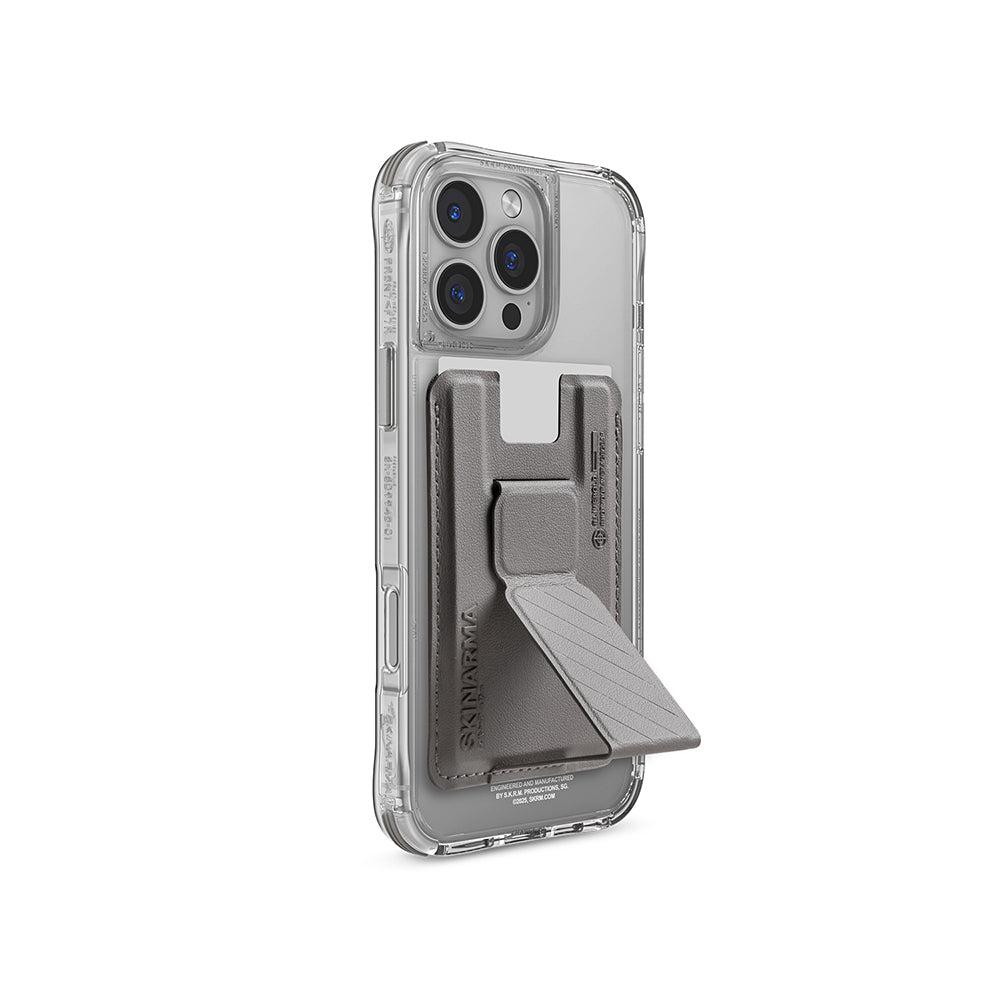 __vg|Titanyum|0|8886461246759-01|Apple iPhone 16 Pro Kılıf SkinArma Şeffaf MagSafe Şarj Özellikli Prime Edition Kado Kartlıklı Saido Kapak