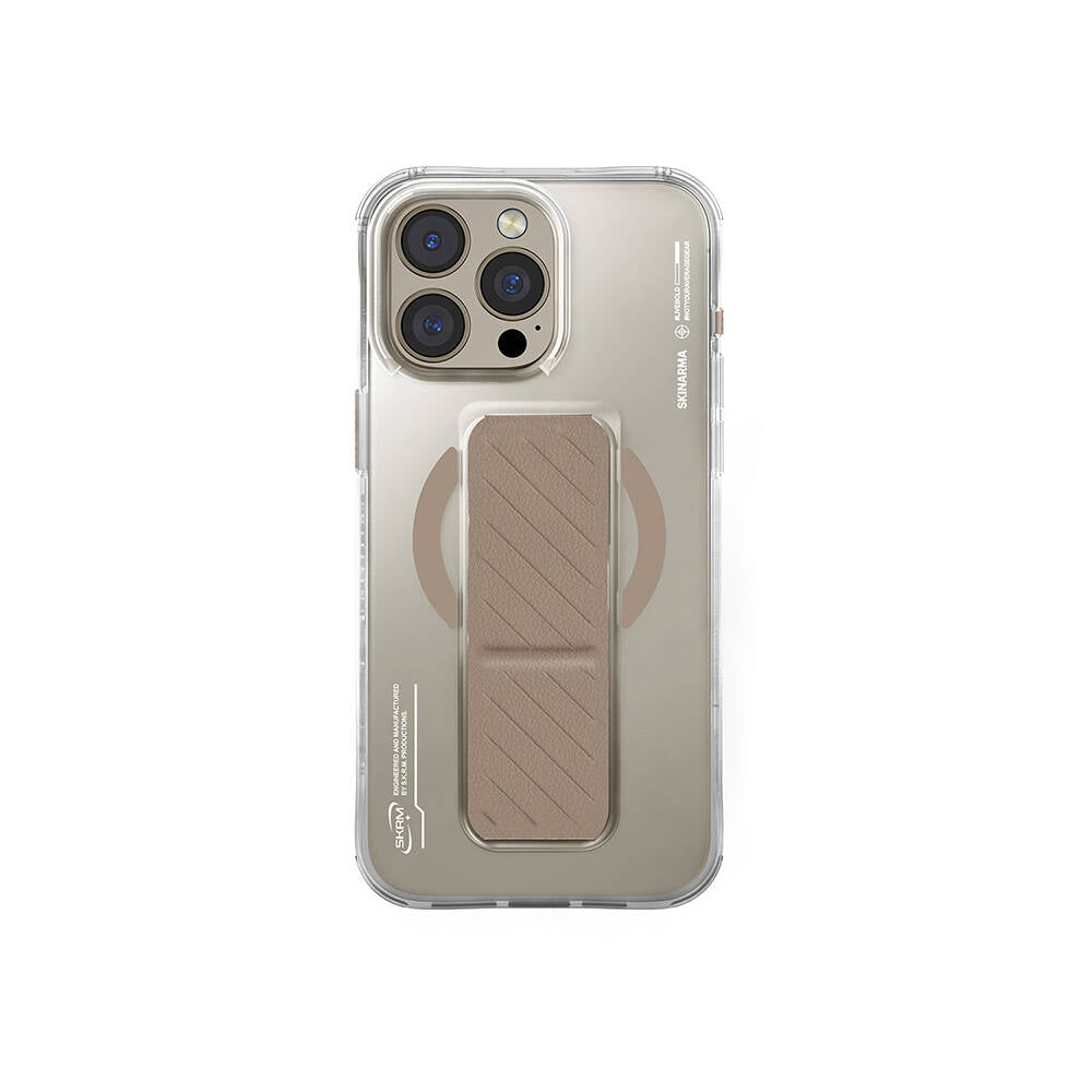 __vg|Gold|0|8886461246803-01|Apple iPhone 16 Pro Kılıf MagSafe Şarj Özellikli Teknoloji Desenli Standlı Skinarma Axon Kapak