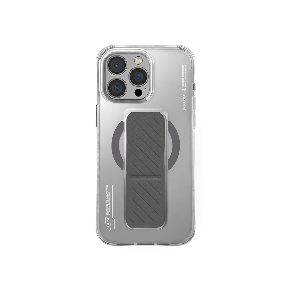 __vg|Titanyum|0|8886461246810-01|Apple iPhone 16 Pro Kılıf MagSafe Şarj Özellikli Teknoloji Desenli Standlı Skinarma Axon Kapak