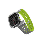 __vg|Gri-Yeşil|0|8886461247510-01|Apple Watch Ultra 49mm Skinarma Nightglow Atom TPU Kasa Koruyucu + Gemini Silikon Kordon