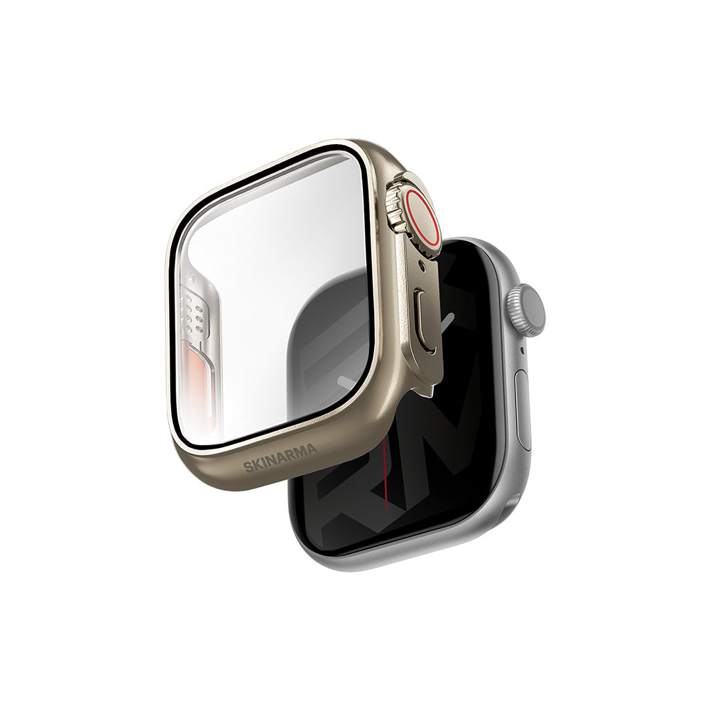 __vg|Titanyum|0|8886461248357-01|Apple Watch 10 46mm Skinarma Gado Pro Dijital Taç Korumalı Kasa ve Ekran Koruyucu