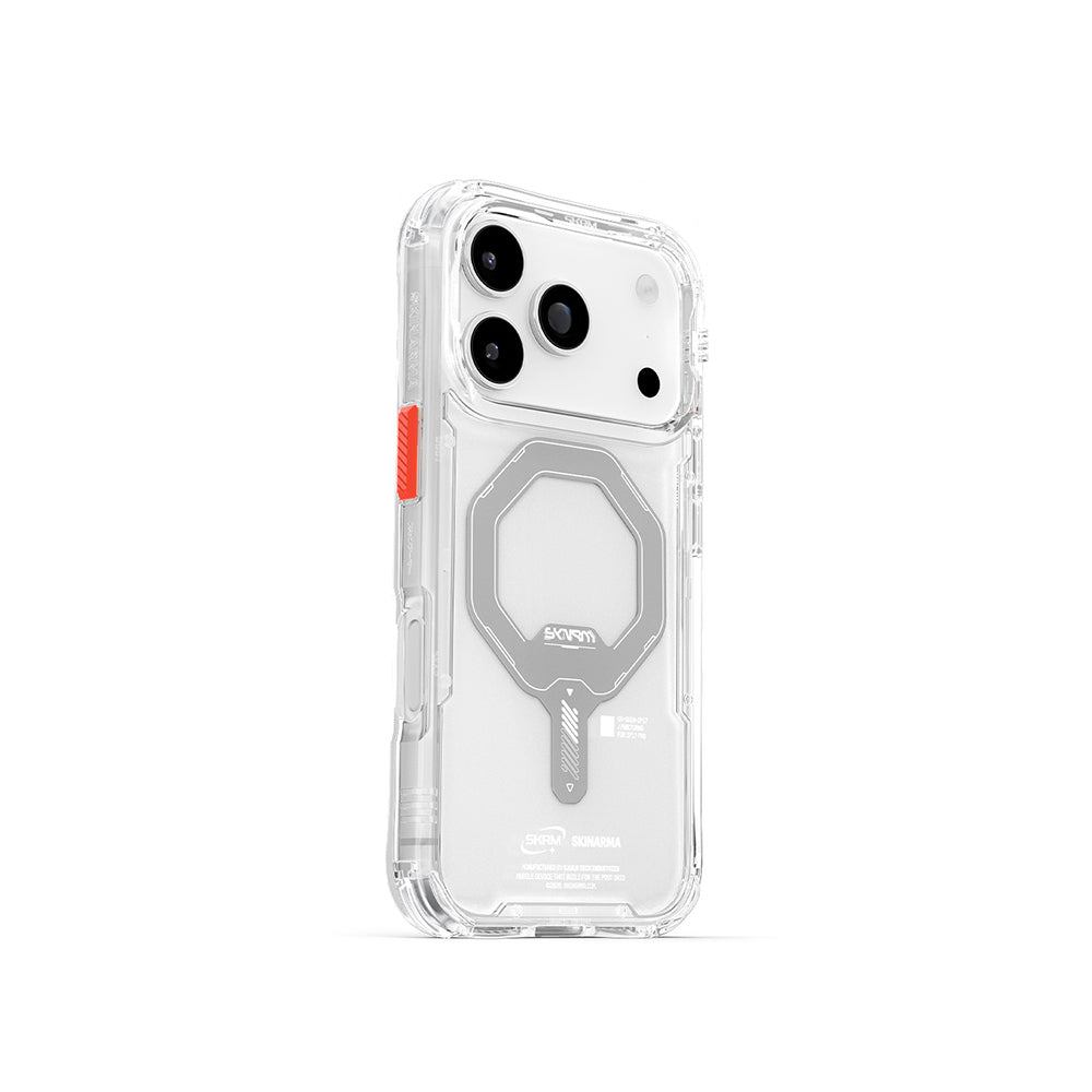 __vg|Şeffaf|0|8886461248463-01|Apple iPhone 17 Pro Kılıf MagSafe Şarj Özellikli Şeffaf Airbag Tasarımlı Skinarma Saido Mag-Charge Kapak