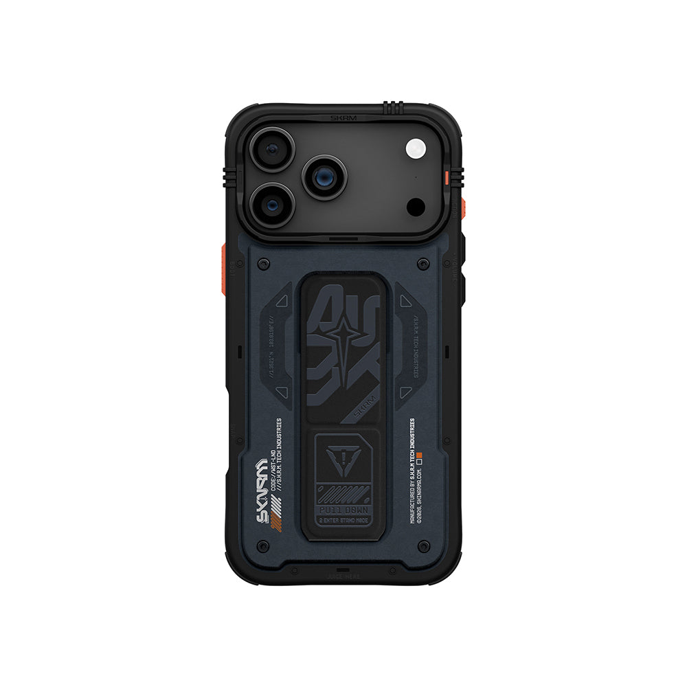 __vg|Lacivert|0|8886461249064-01|Apple iPhone 17 Pro Kılıf Desenli Airbag Tasarımlı Standlı Skinarma Aegis Kapak