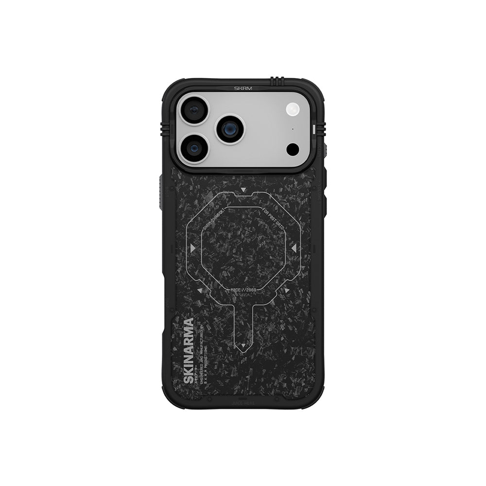 __vg|Siyah-Gri|0|8886461249477-01|Apple iPhone 17 Pro Max Kılıf MagSafe Şarj Özellikli Airbag Tasarımlı Skinarma Vektor Kapak