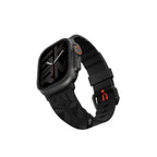 Apple Watch 12 46mm Skinarma Phantom Serisi Silikon Kordon - Siyah