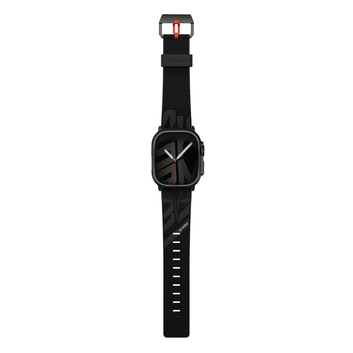 Apple Watch 12 46mm Skinarma Phantom Serisi Silikon Kordon - Siyah