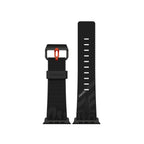 Apple Watch 12 46mm Skinarma Phantom Serisi Silikon Kordon - Siyah