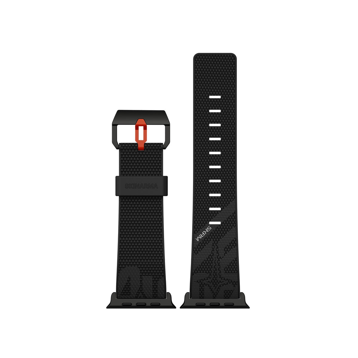 Apple Watch 12 46mm Skinarma Phantom Serisi Silikon Kordon - Siyah