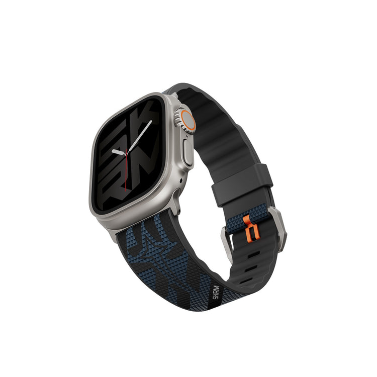 Apple Watch 12 46mm Skinarma Phantom Serisi Silikon Kordon - Lacivert
