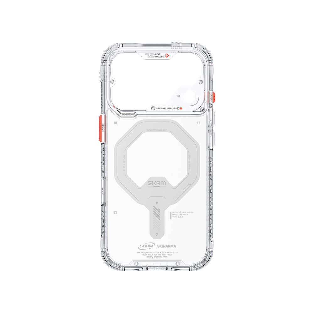 Apple iPhone 18 Pro Max Kılıf MagSafe Şarj Özellikli Şeffaf Airbag Tasarımlı Skinarma Saido Mag-Charge Kapak - Şeffaf