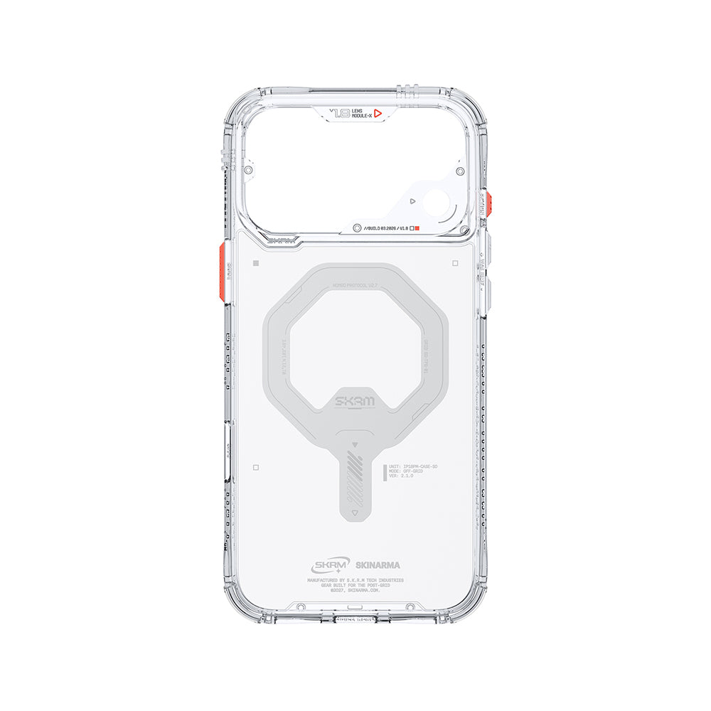 Apple iPhone 18 Pro Max Kılıf MagSafe Şarj Özellikli Şeffaf Airbag Tasarımlı Skinarma Saido Mag-Charge Kapak - Şeffaf