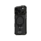 Apple iPhone 18 Pro Max Kılıf MagSafe Şarj Özellikli Şeffaf Airbag Tasarımlı Skinarma Saido Mag-Charge Kapak - Füme