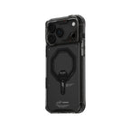 Apple iPhone 18 Pro Max Kılıf MagSafe Şarj Özellikli Şeffaf Airbag Tasarımlı Skinarma Saido Mag-Charge Kapak - Füme
