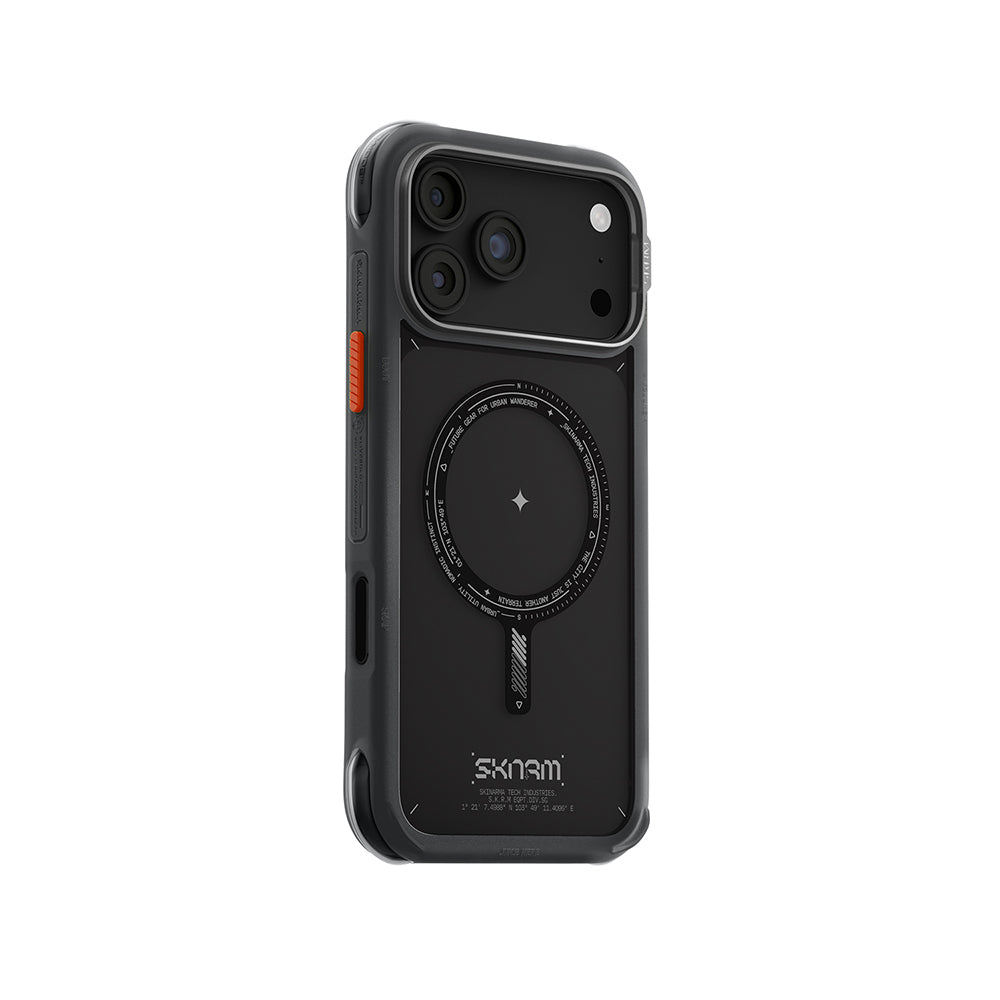Apple iPhone 18 Pro Max Kılıf MagSafe Şarj Özellikli Airbag Tasarımlı Skinarma Avion Kapak - Siyah