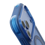 Apple iPhone 18 Pro Max Kılıf MagSafe Şarj Özellikli Airbag Tasarımlı Skinarma Avion Kapak - Mavi