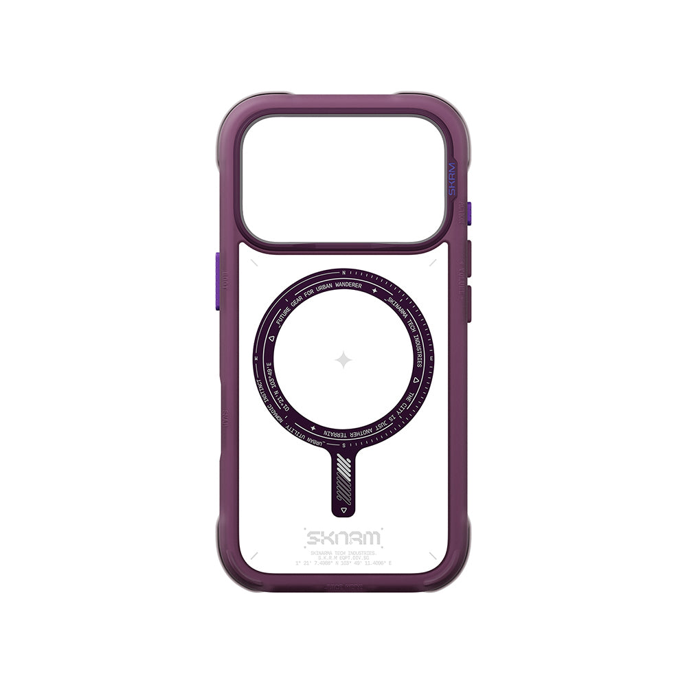 Apple iPhone 18 Pro Max Kılıf MagSafe Şarj Özellikli Airbag Tasarımlı Skinarma Avion Kapak - Bordo
