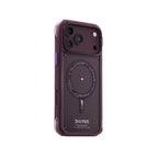 Apple iPhone 18 Pro Max Kılıf MagSafe Şarj Özellikli Airbag Tasarımlı Skinarma Avion Kapak - Bordo