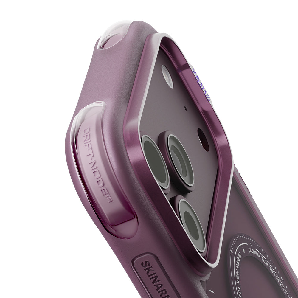 Apple iPhone 18 Pro Max Kılıf MagSafe Şarj Özellikli Airbag Tasarımlı Skinarma Avion Kapak - Bordo