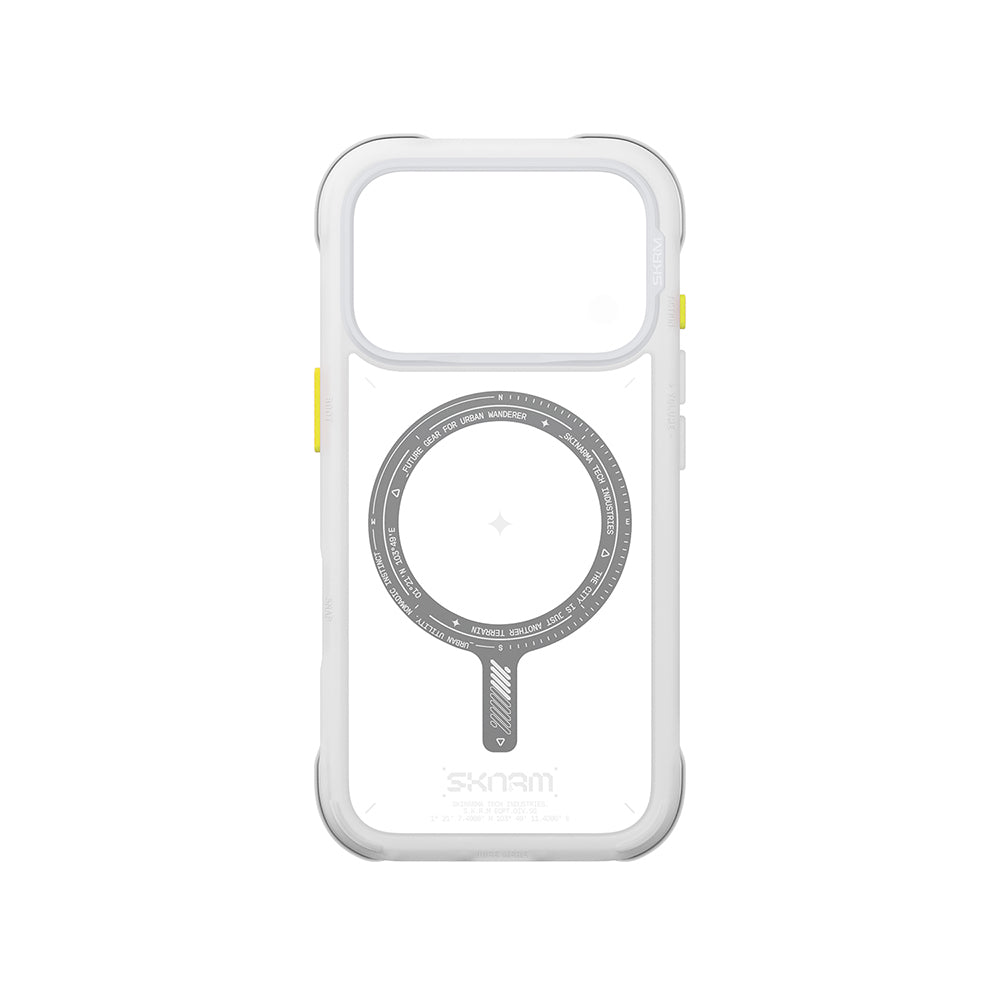 Apple iPhone 18 Pro Max Kılıf MagSafe Şarj Özellikli Airbag Tasarımlı Skinarma Avion Kapak - Beyaz