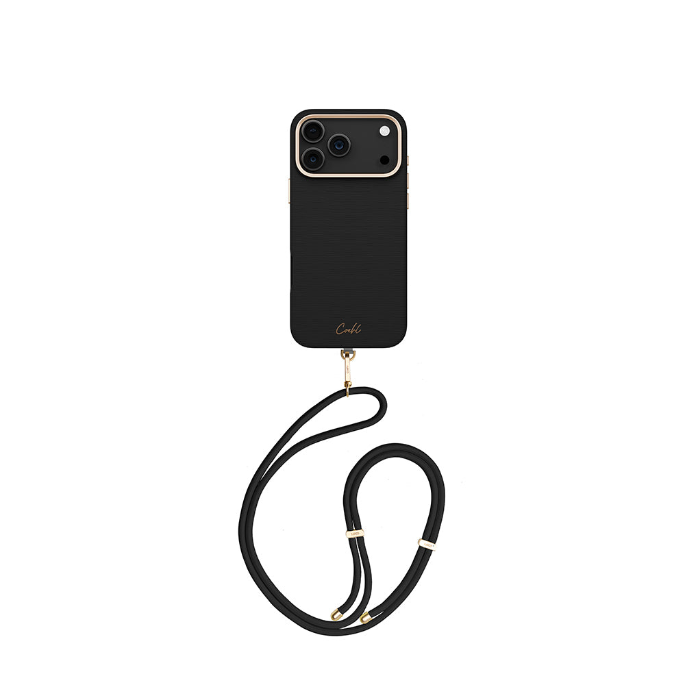 __vg|Siyah|0|8886463695524-01|Apple iPhone 17 Pro Max Kılıf MagSafe Şarj Özellikli Askı İpli Coehl Mirelle Kapak