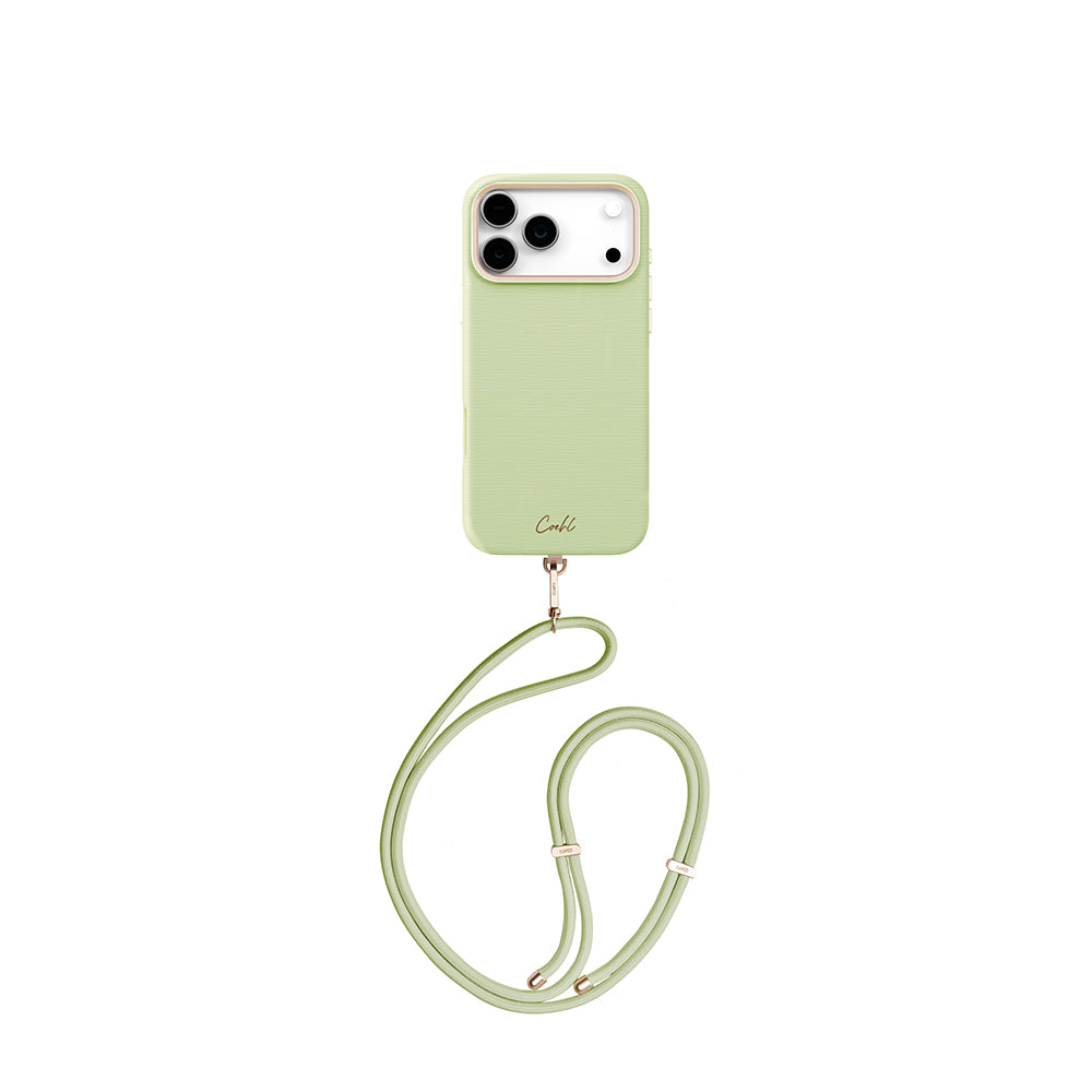 __vg|Yeşil|0|8886463695555-01|Apple iPhone 17 Pro Max Kılıf MagSafe Şarj Özellikli Askı İpli Coehl Mirelle Kapak