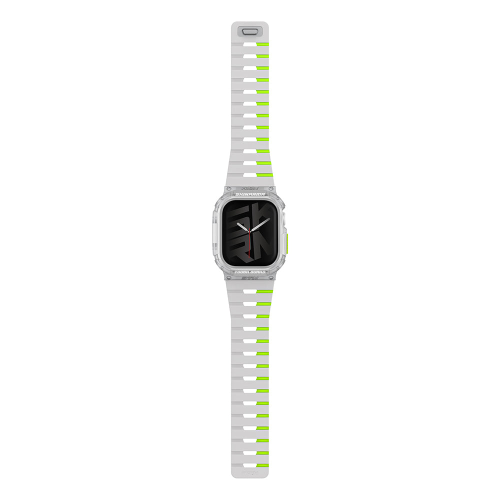 __genel|2|apple-watch-10-42mm-skinarma-nightglow-atom-tpu-kasa-koruyucu-gemini-silikon-kordon-03|Apple Watch 10 42mm Skinarma Nightglow Atom TPU Kasa Koruyucu + Gemini Silikon Kordon