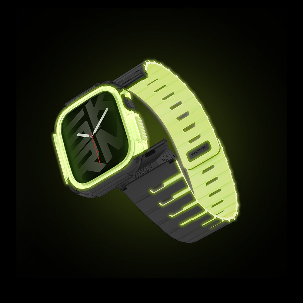 __genel|3|apple-watch-10-42mm-skinarma-nightglow-atom-tpu-kasa-koruyucu-gemini-silikon-kordon-04|Apple Watch 10 42mm Skinarma Nightglow Atom TPU Kasa Koruyucu + Gemini Silikon Kordon