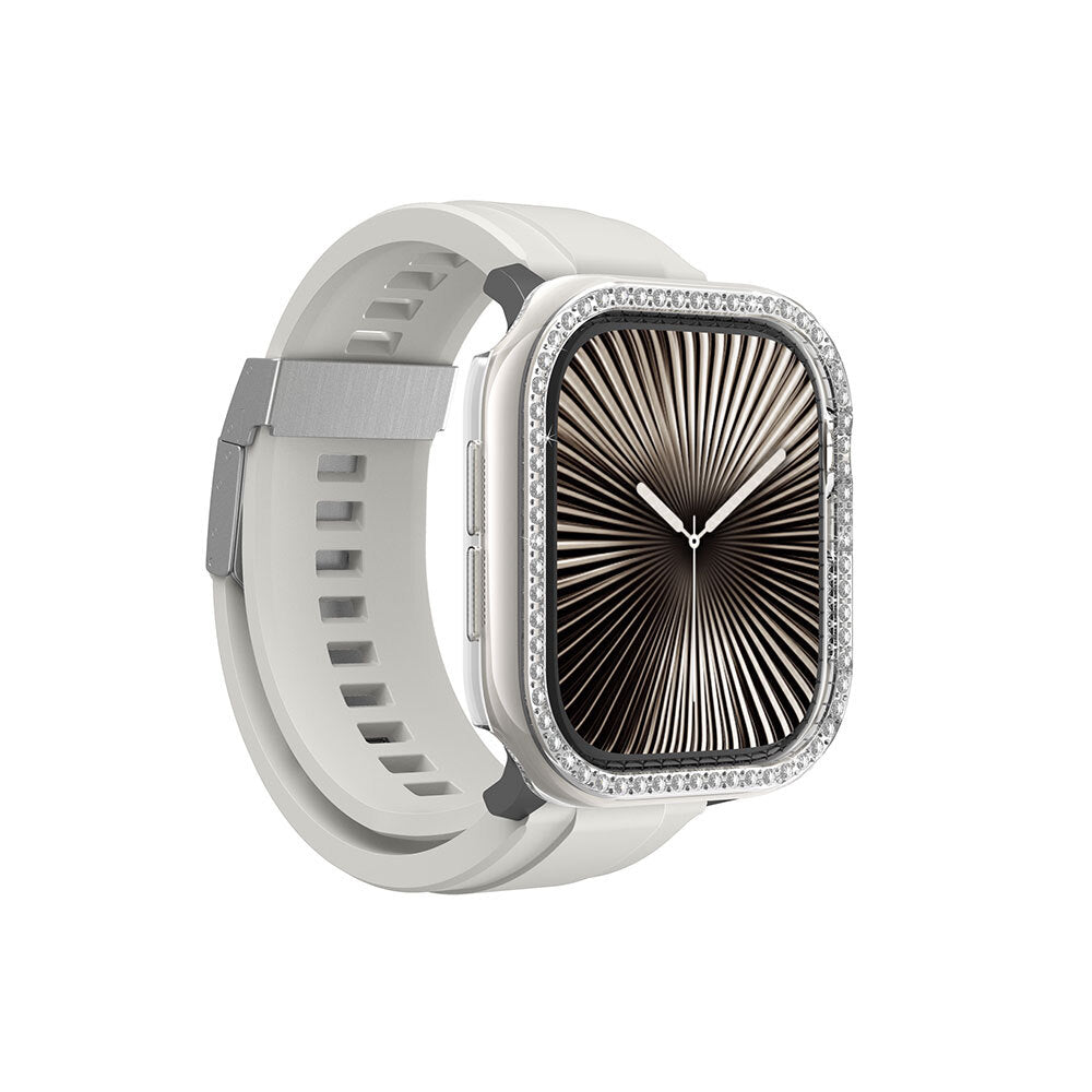 __genel|2|apple-watch-10-46mm-amazingthing-gleam-fit-fullguard-tasli-sert-pc-kasa-ve-ekran-koruyucu-03|Apple Watch 10 46mm Amazingthing Gleam Fit FullGuard Taşlı Sert PC Kasa ve Ekran Koruyucu