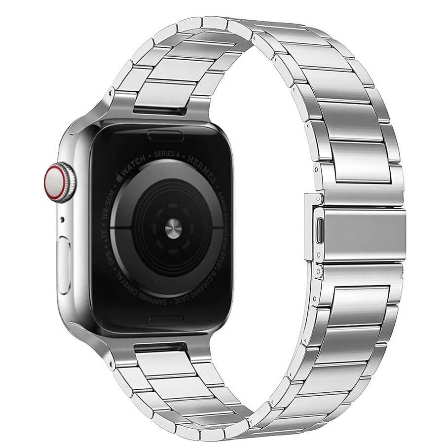 __genel|1|apple-watch-40mm-wiwu-ultra-thin-steel-belt-three-beads-metal-kordon-02|Apple Watch 40mm Wiwu Ultra Thin Steel Belt Three Beads Metal Kordon