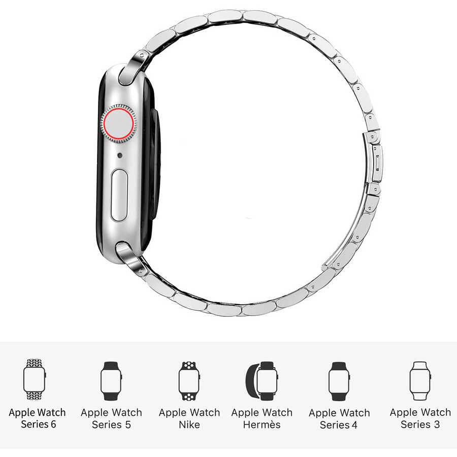 __genel|6|apple-watch-40mm-wiwu-ultra-thin-steel-belt-three-beads-metal-kordon-07|Apple Watch 40mm Wiwu Ultra Thin Steel Belt Three Beads Metal Kordon