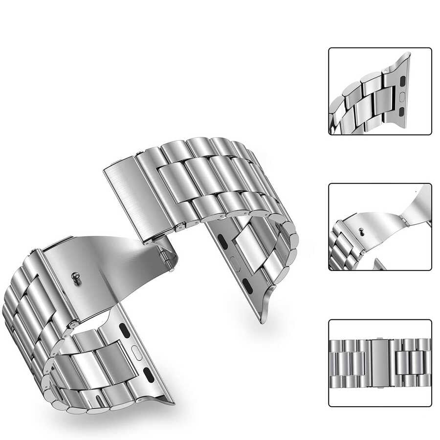 __genel|3|apple-watch-42mm-wiwu-ultra-thin-steel-belt-three-beads-metal-kordon-04|Apple Watch 42mm Wiwu Ultra Thin Steel Belt Three Beads Metal Kordon