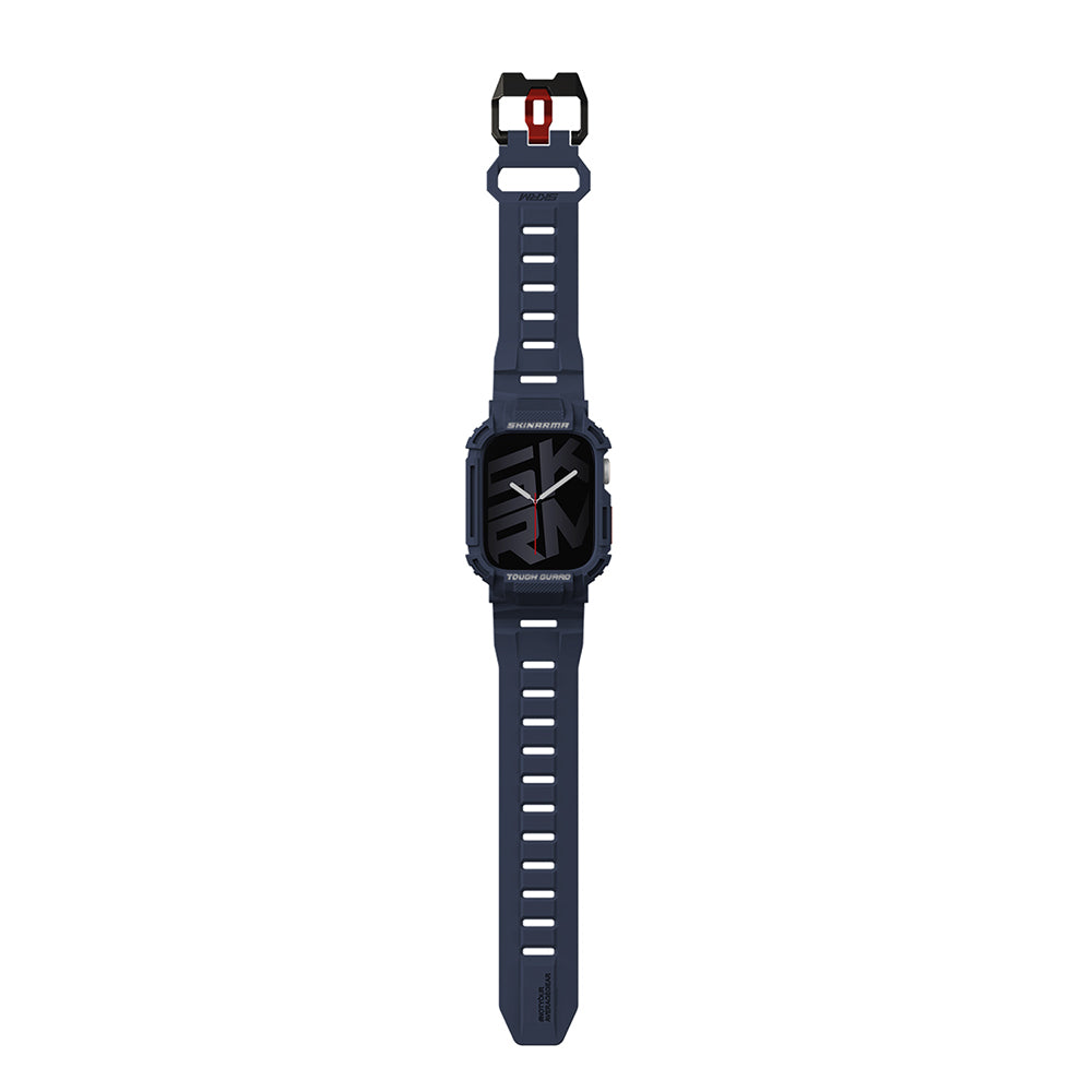 __genel|6|apple-watch-44mm-skinarma-mecha-2in1-tpu-kasa-koruyucu-silikon-kordon-07|Apple Watch 44mm Skinarma Mecha 2in1 TPU Kasa Koruyucu + Silikon Kordon