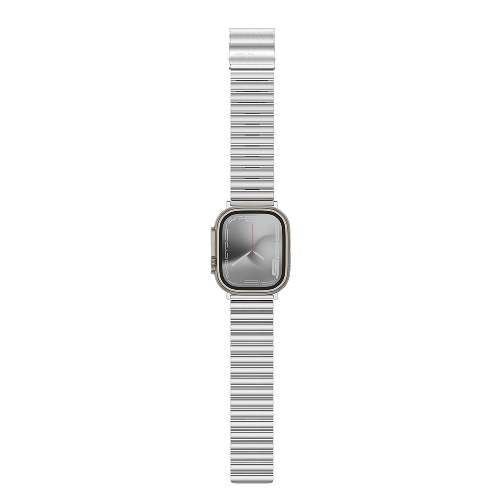 __genel|2|apple-watch-7-45mm-amazingthing-titan-steel-metal-kordon-03|Apple Watch 7 45mm Amazingthing Titan Steel Metal Kordon