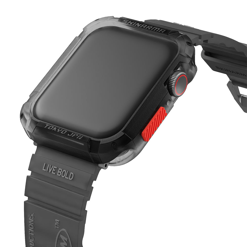 __genel|3|apple-watch-7-45mm-skinarma-kurono-sert-pc-kasa-koruyucu-shokku-silikon-kordon-04|Apple Watch 7 45mm SkinArma Kurono Sert PC Kasa Koruyucu + Shokku Silikon Kordon