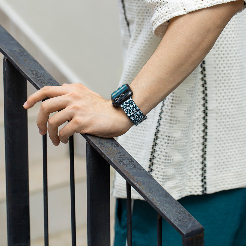 __genel|8|apple-watch-serisi-uyumlu-aramid-fiber-ve-karbon-fiber-pitaka-dreamland-chromacarbon-serisi-mosaic-universal-kordon-09|Apple Watch Serisi Uyumlu Aramid Fiber ve Karbon Fiber Pitaka Dreamland ChromaCarbon Serisi Mosaic Universal Kordon