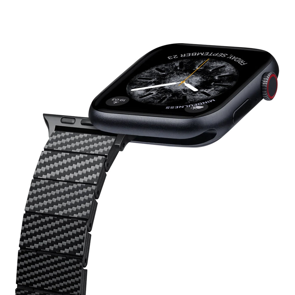 __genel|3|apple-watch-serisi-uyumlu-karbon-fiber-pitaka-modern-serisi-black-grey-twill-universal-kordon-04|Apple Watch Serisi Uyumlu Karbon Fiber Pitaka Modern Serisi Black-Grey Twill Universal Kordon