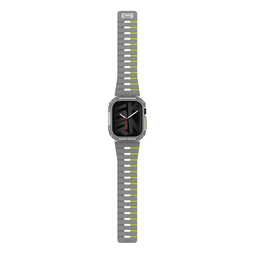 __genel|2|apple-watch-ultra-49mm-skinarma-nightglow-atom-tpu-kasa-koruyucu-gemini-silikon-kordon-03|Apple Watch Ultra 49mm Skinarma Nightglow Atom TPU Kasa Koruyucu + Gemini Silikon Kordon
